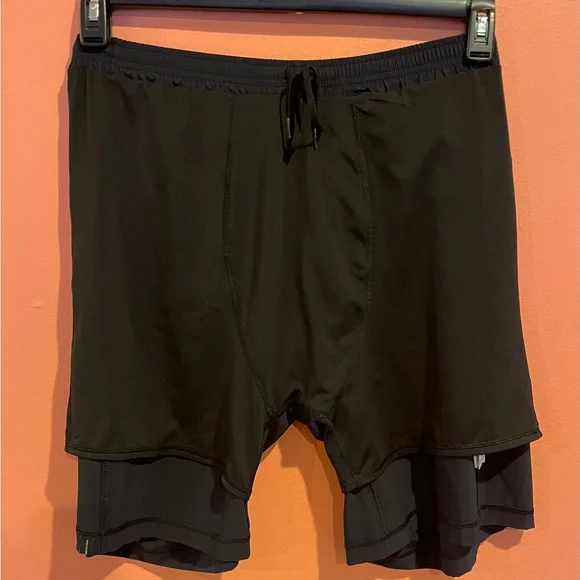 Prana Mens Black Drawstring Athletic Shorts with Side Pocket Size XL - Picture 9 of 9